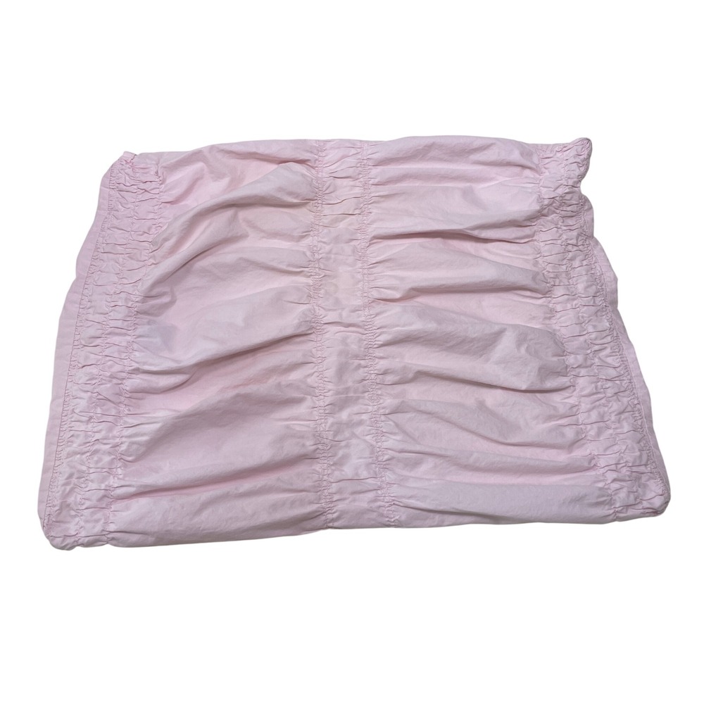 Simply Shabby Chic Pillow Sham Standard Pink Very Good Ruched Cotton Decor